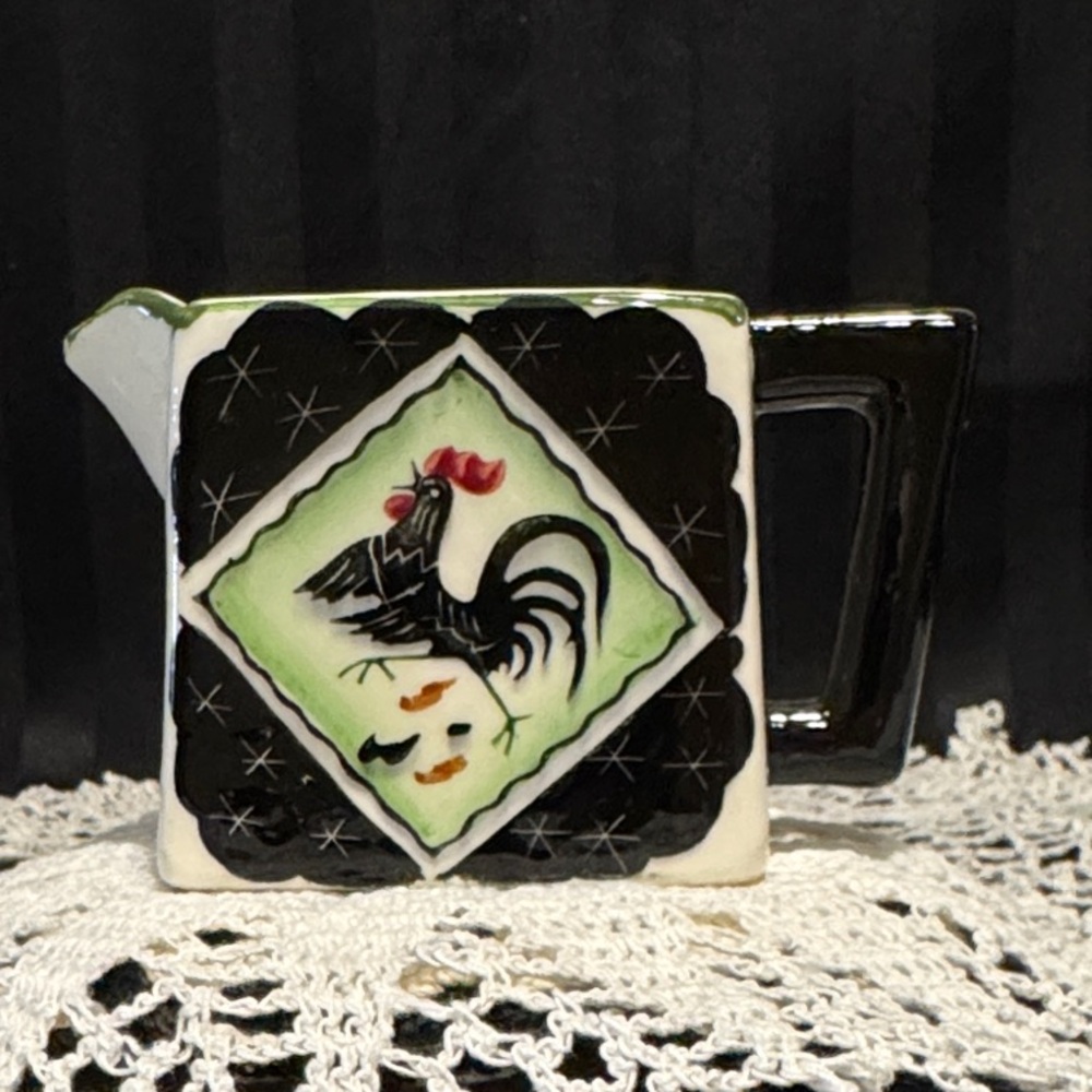 Enesco-like Creamer Featuring a Black Rooster